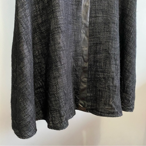 Judith and Charles Knit Leather Trim Black Dress - Picture 5 of 11